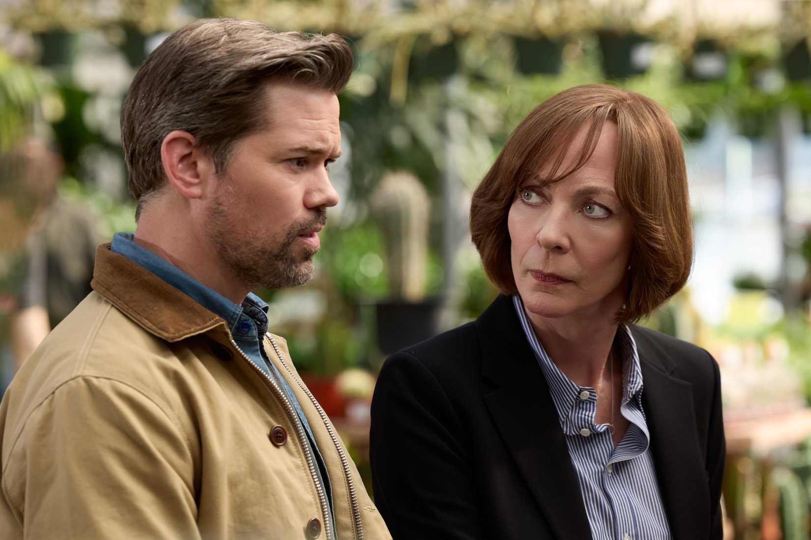 Andrew Rannells and Allison Janney in Miss You, Love You.