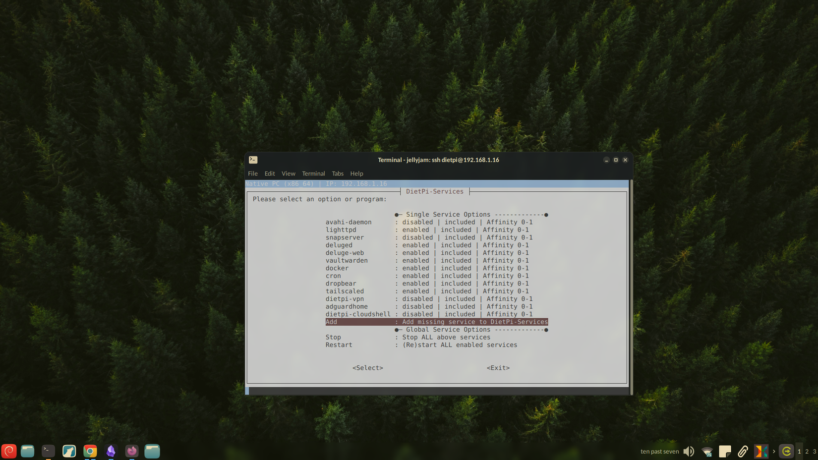 You can configure cron and systemd services with this tool.