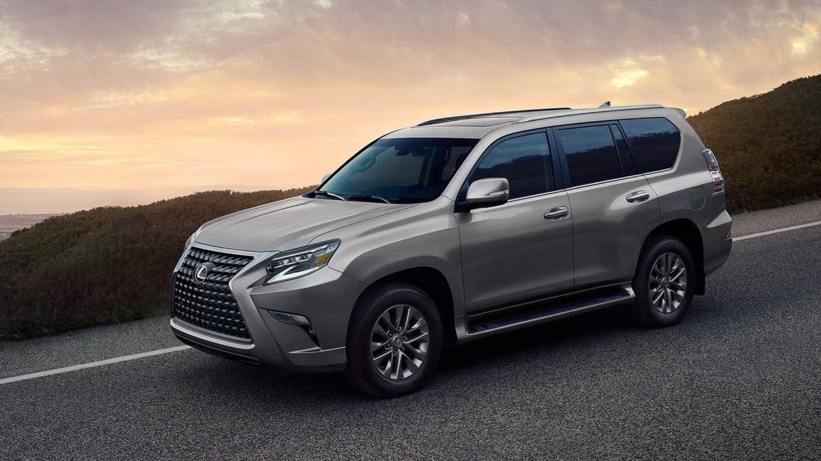 Static side profile shot of a gray 2020 Lexus GX 460.