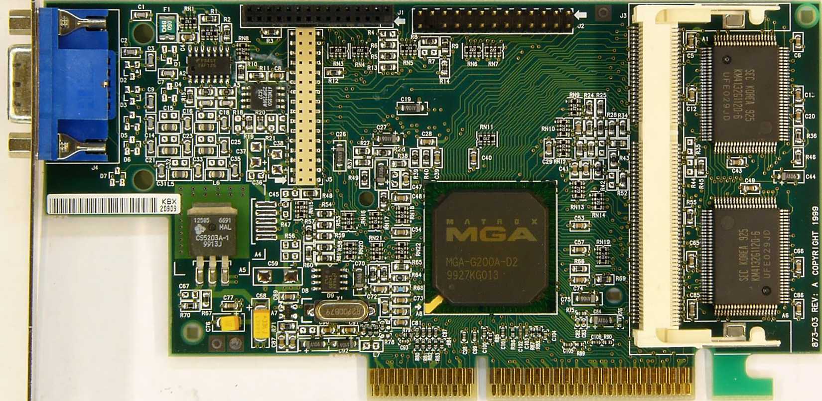 Matrox Millennium G250 with a memory module