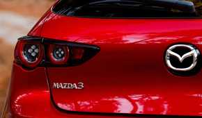 Close up of the rear of a 2019 Mazda 3
