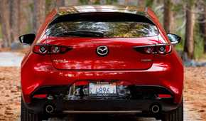 Rear shot of a 2019 Mazda 3
