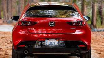 Rear shot of a 2019 Mazda 3
