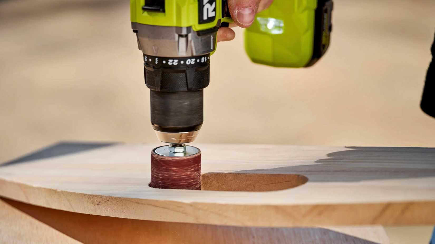 Ryobi drill sander attachment for wood
