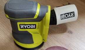 Ryobi Orbital sander on the floor