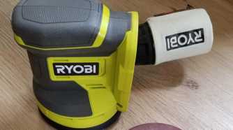 Ryobi Orbital sander on the floor