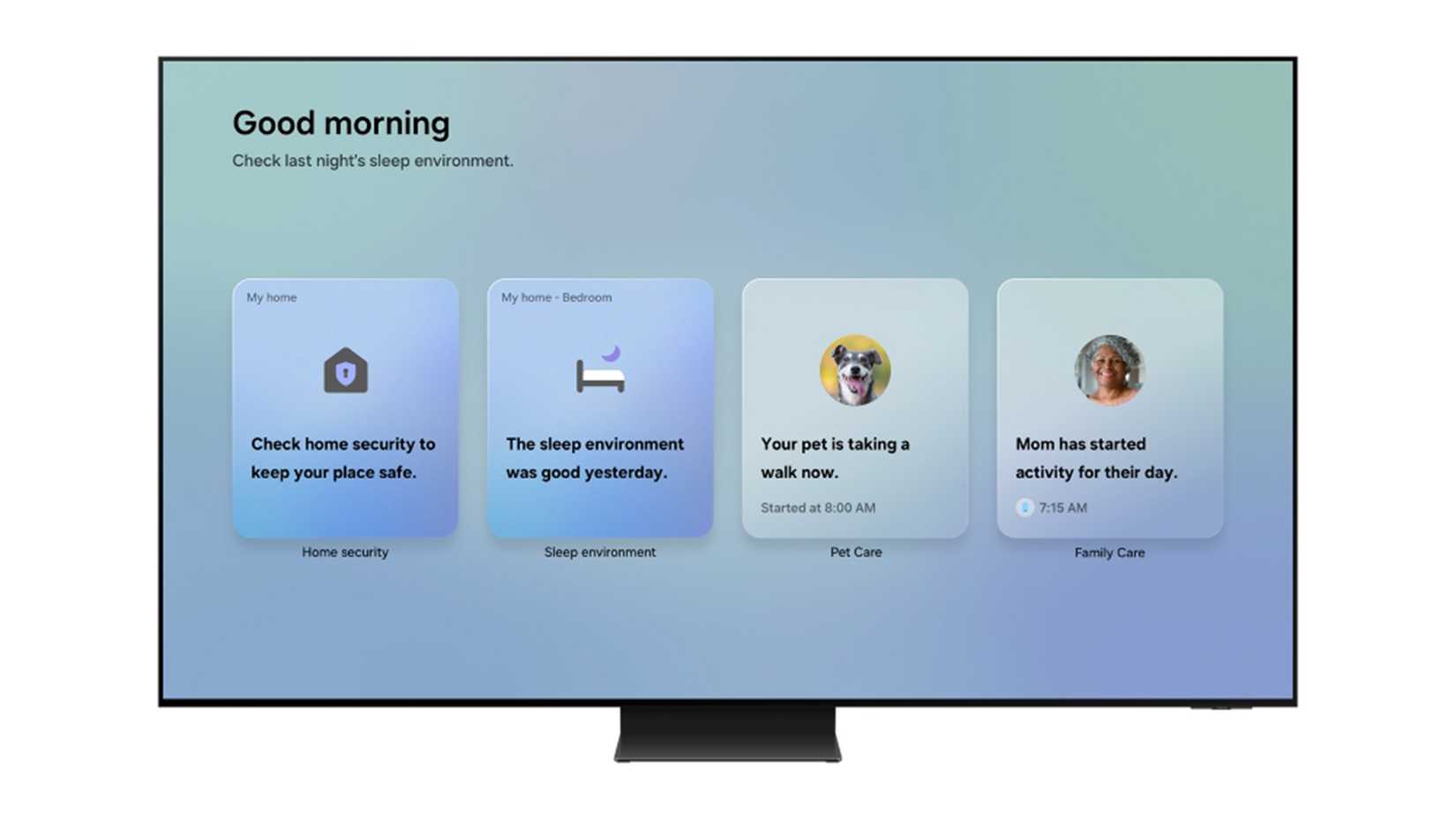 Возможности Samsung SmartThings в Now Brief на телевизоре