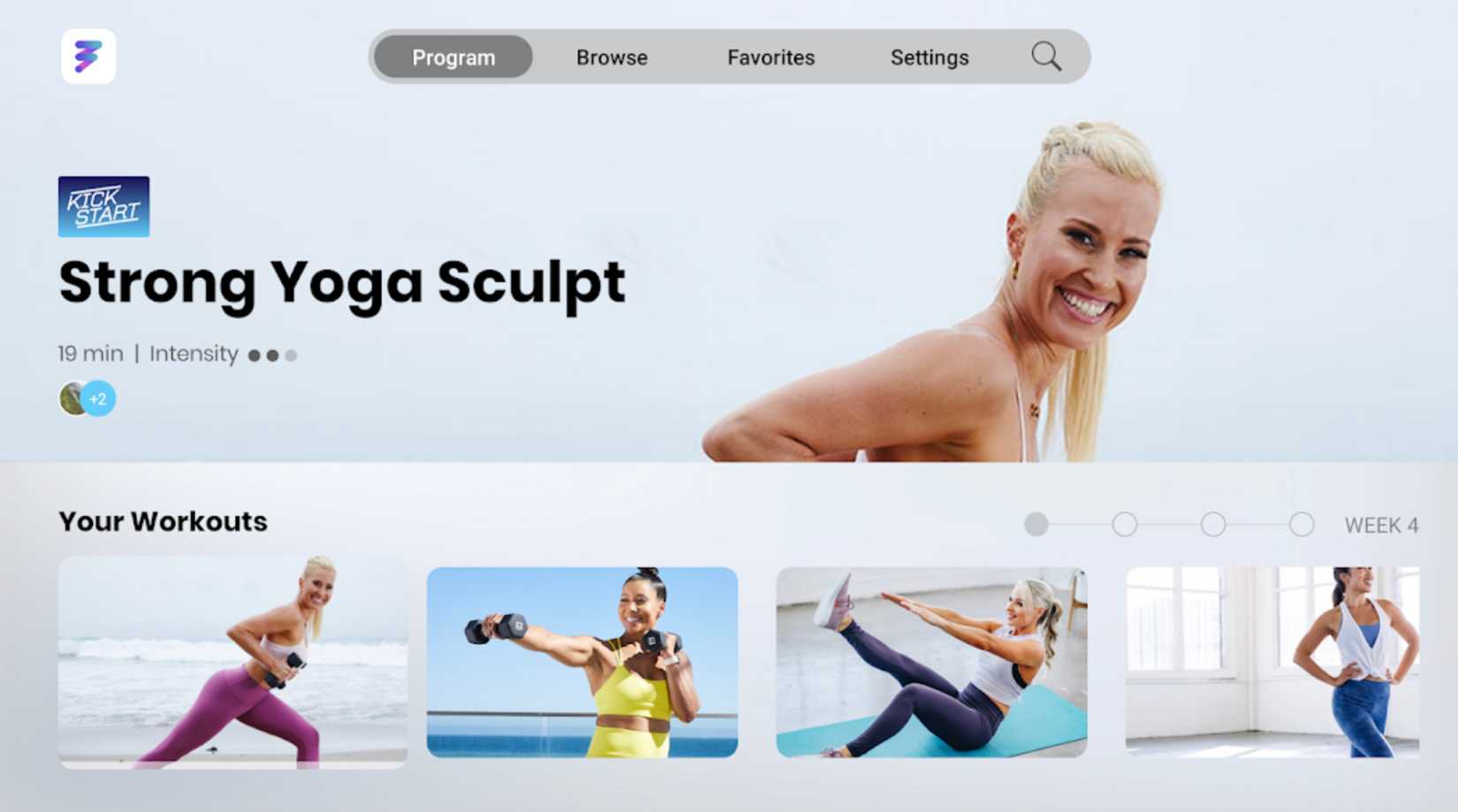 FitOn workout app on Google TV