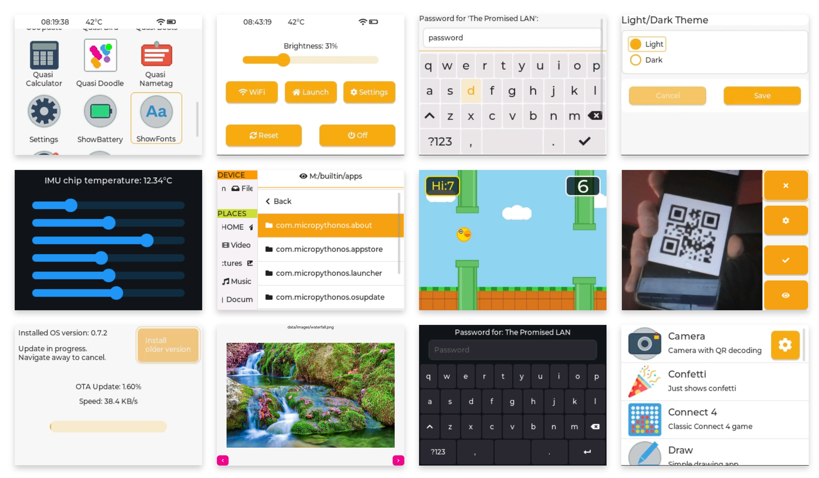 MicroPythonOS operating system for ESP32 and other embedded devices.