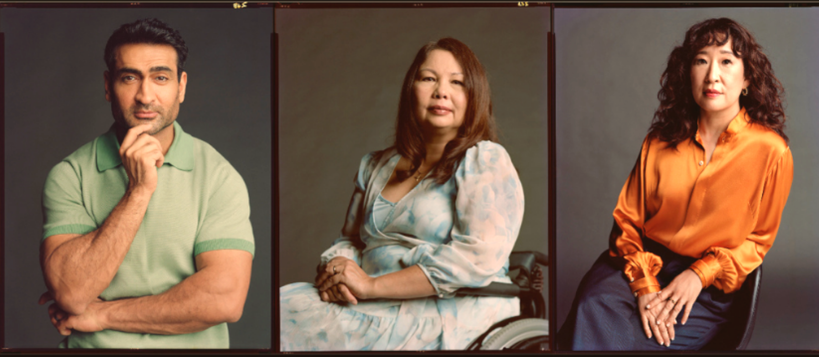 Press image for The A List: 15 Stories from Asia and Pacific Diasporas feat. Kumail Nanjiani, Tammy Duckworth, and Sandra Oh.
