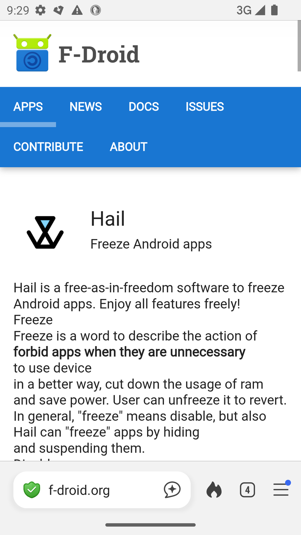 Hail on F-Droid