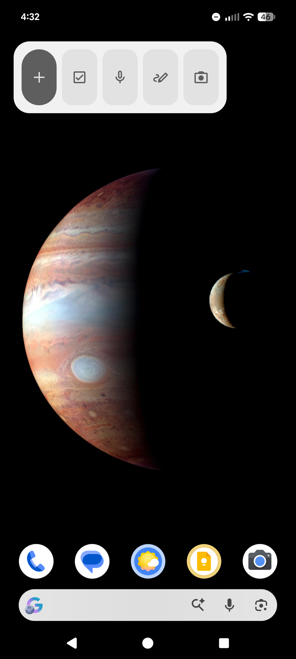 A small Google Keep widget. 