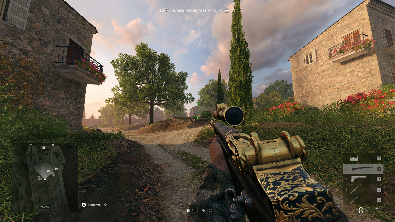 A screenshot from Battlefield V with TAA enabled.