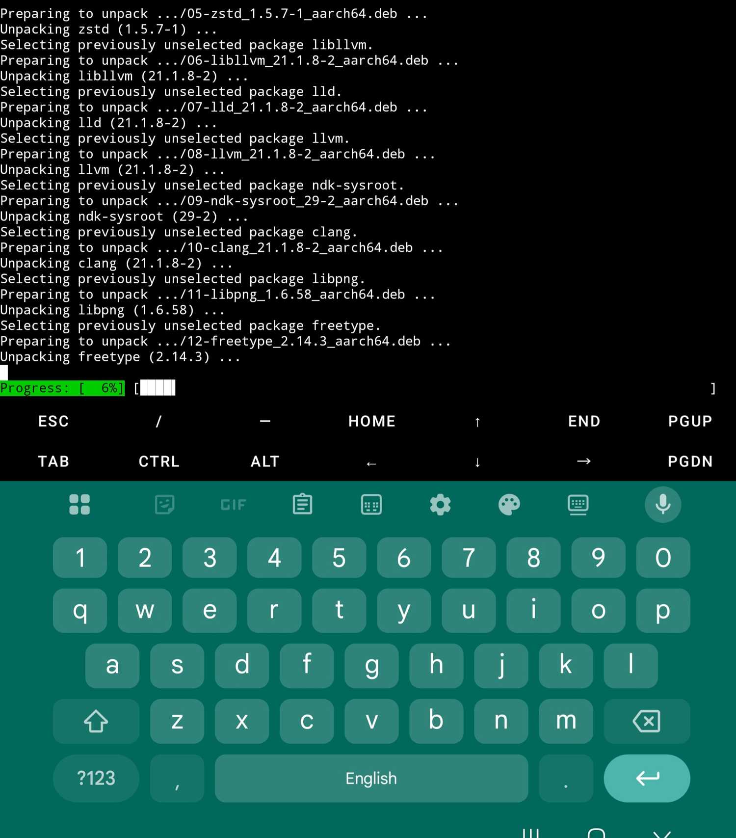 Some background operations running in Termux on android
