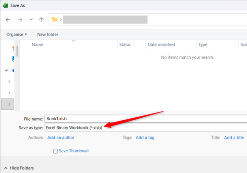 Excel's Save As dialog showing file format options for better workbook management
