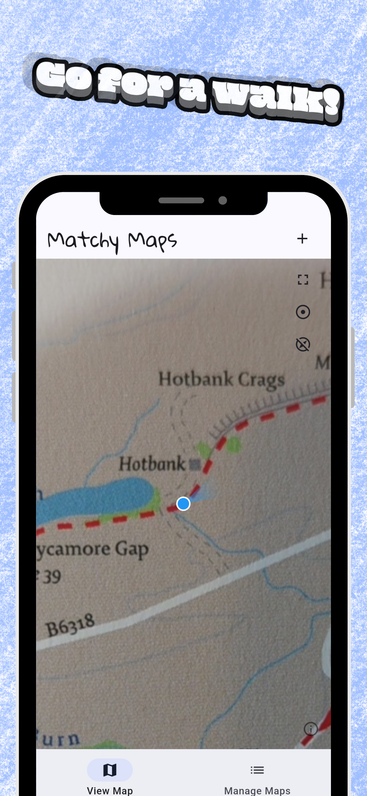 Turn paper hiking maps into real-time GPS guides with this app