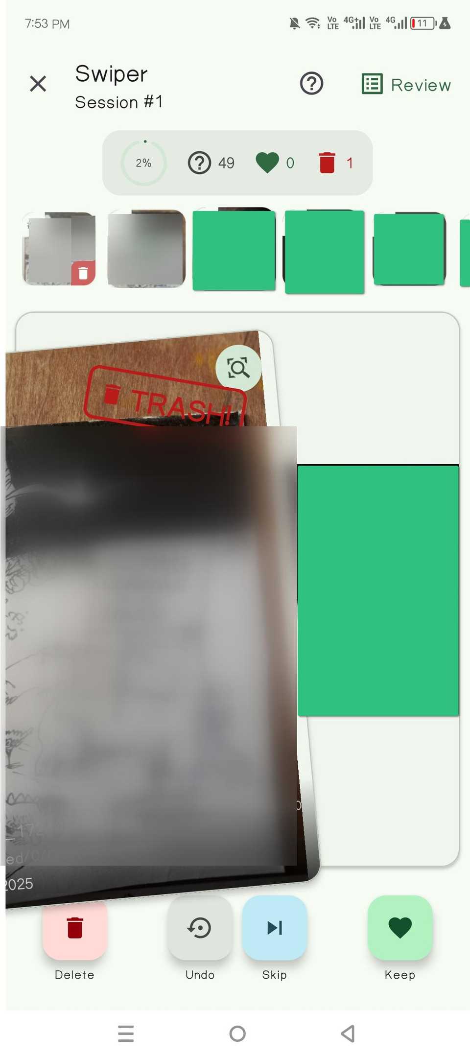 Using Swiper to clean or delete files.