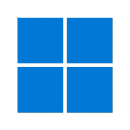 Microsoft Windows 11 logo on a transparent background