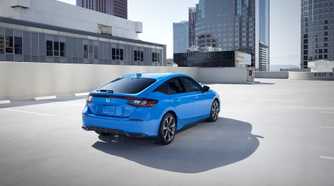 Rear 3/4 shot of a 2025 Honda Civic Hatchback