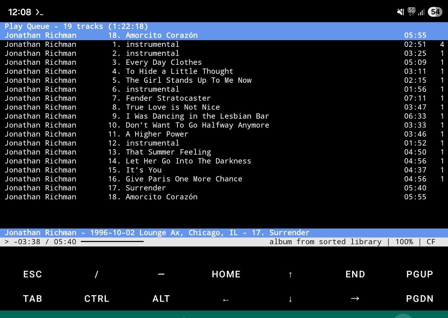 I figured out how to run my favorite Linux TUI music player on Android ...