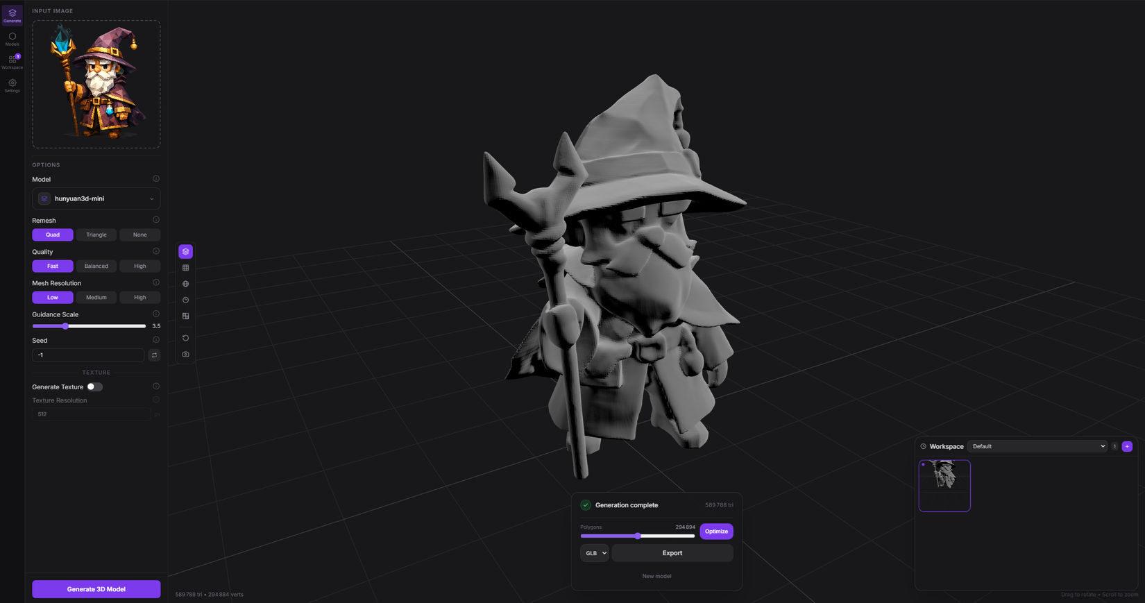 Modly local STL AI model creator.