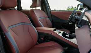 Shot of the front seats in a 2027 BMW iX3