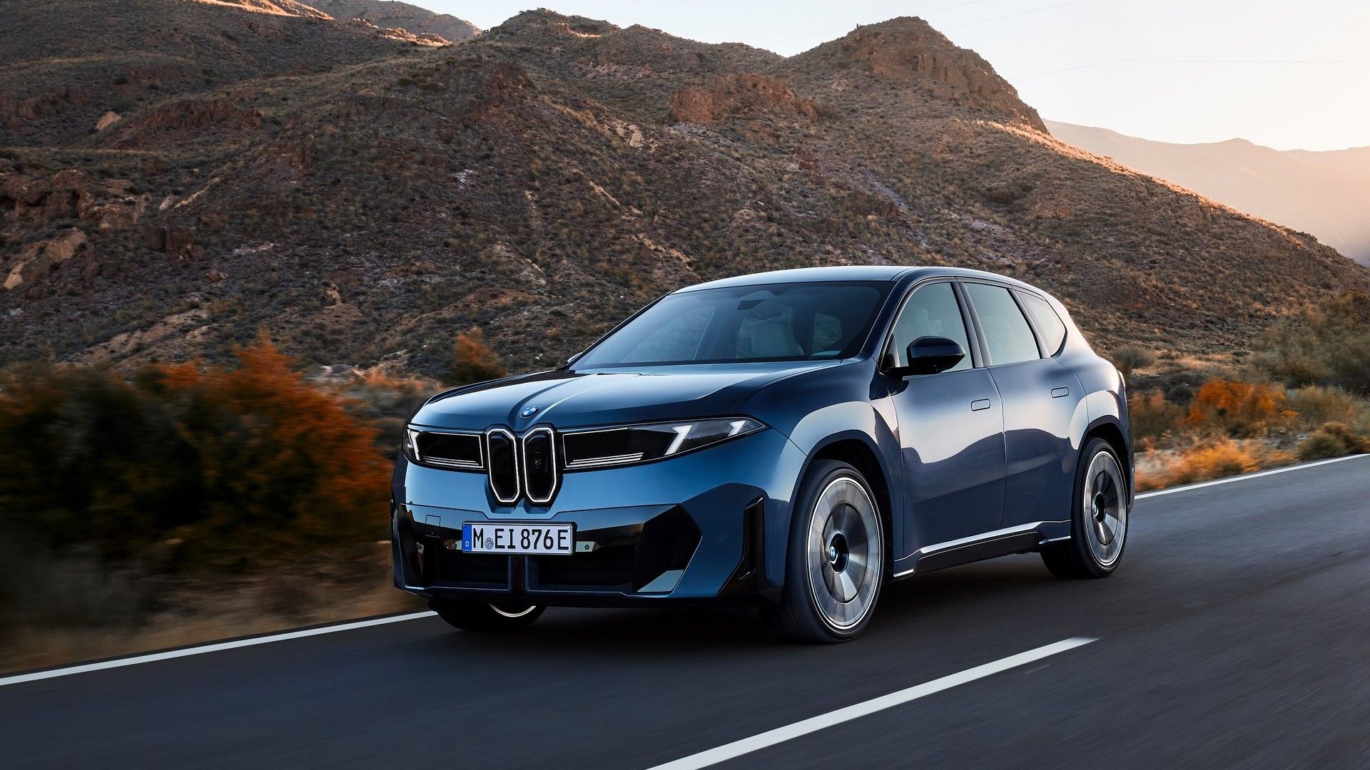 Front 3/4 shot of a 2027 BMW iX3