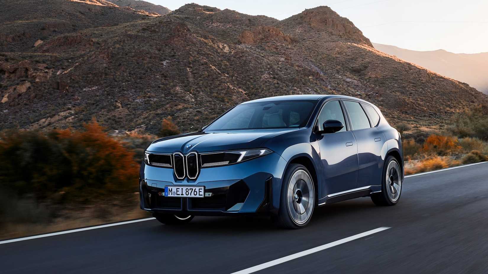 Front 3/4 shot of a 2027 BMW iX3