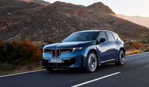 Front 3/4 shot of a 2027 BMW iX3
