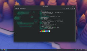 CachyOS terminal showing neofetch system info output.