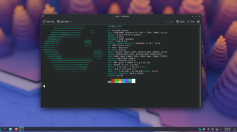 CachyOS terminal showing neofetch system info output.
