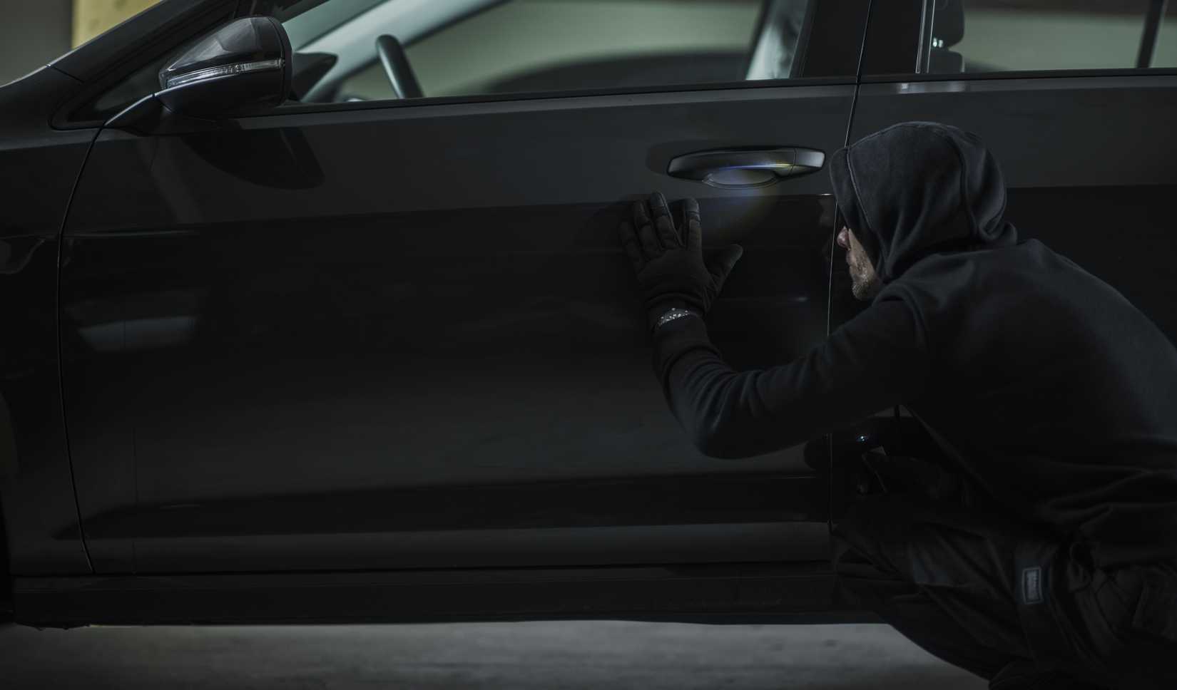 car thief at night 
