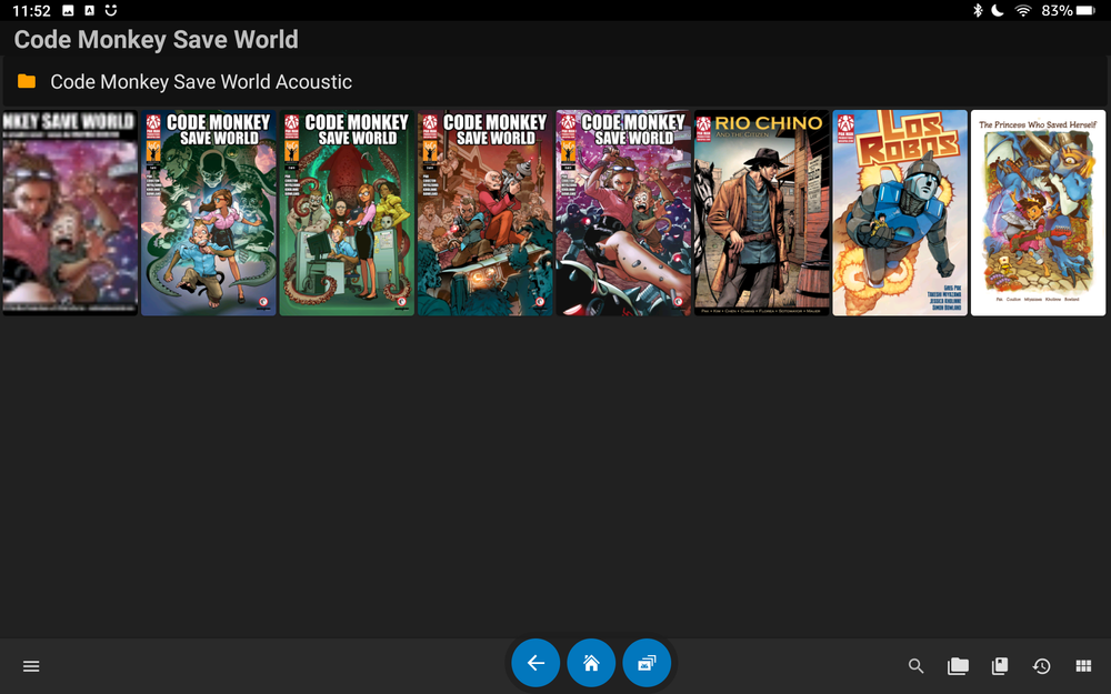 CDisplay Ex interface showing comic book display