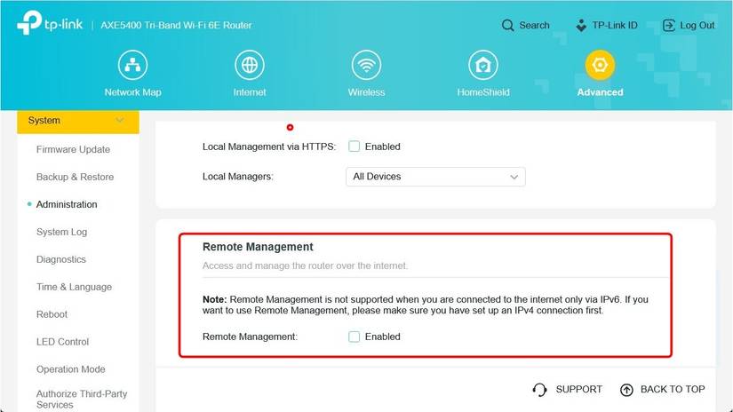 Disable Remote Management Disable Remote Management