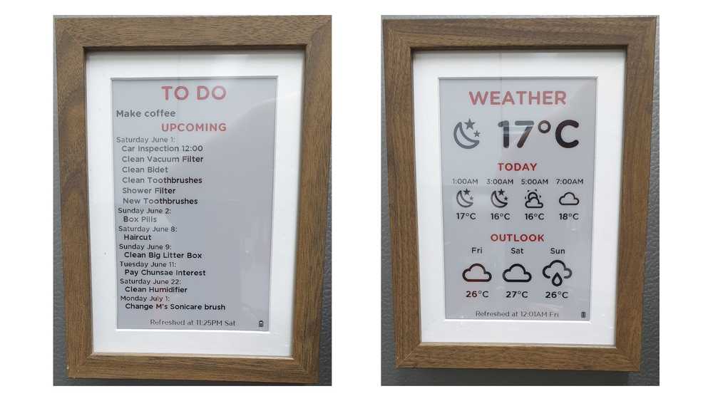 ESPHome E-Ink boards integrate natively with Home Assistant for weather and task displays