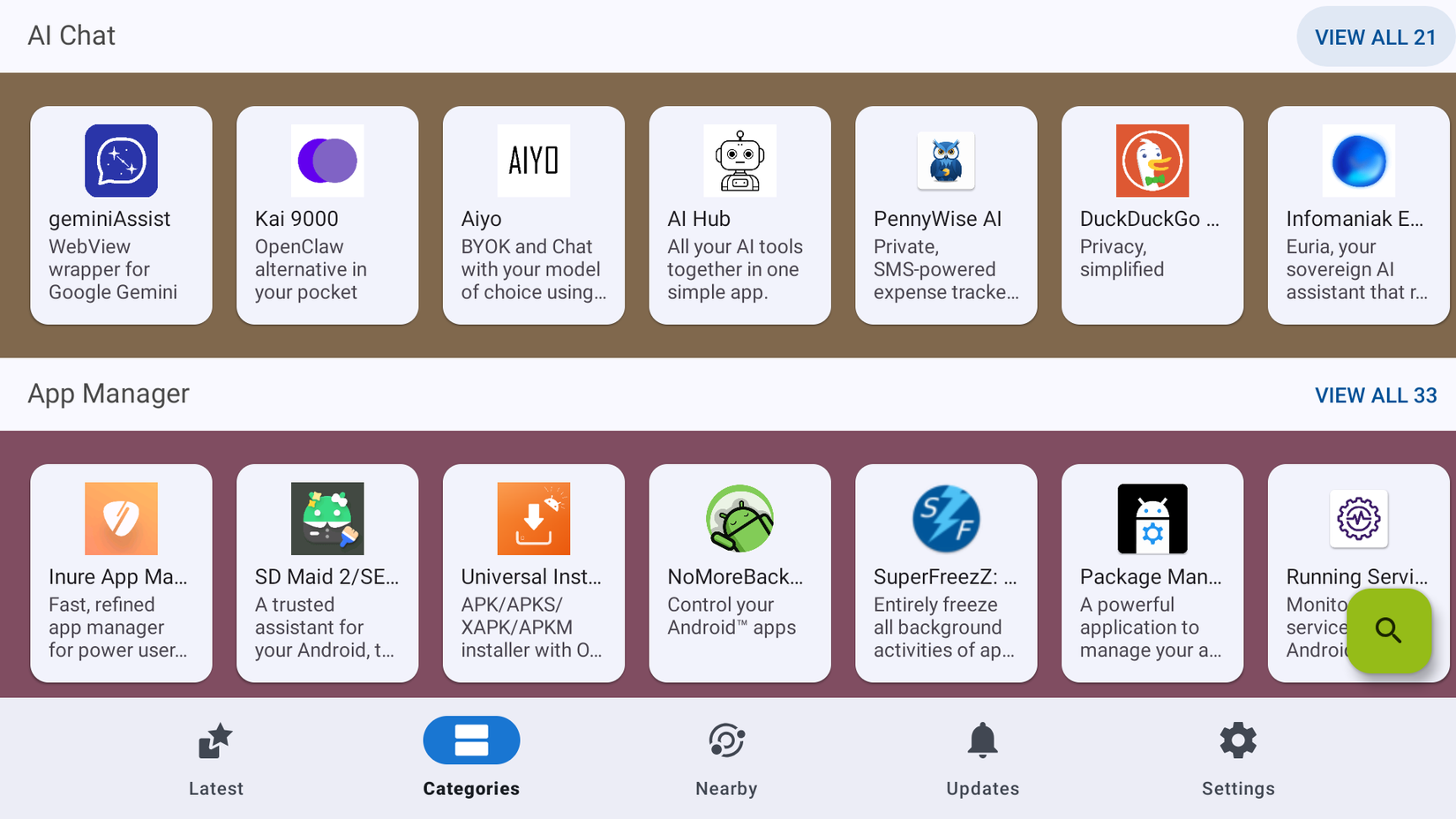 F-Droid on a Fire TV Stick.