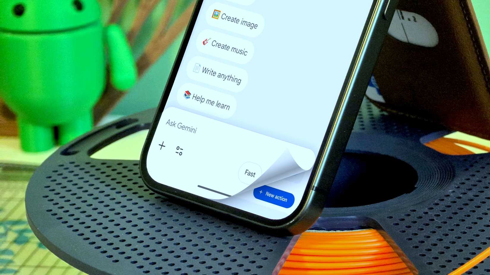 Gemini Android app page curl