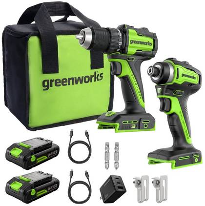 Greenworks 24V drill and impact driver kit
