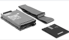 An Internal HiFD drive along with a HiFD disk.