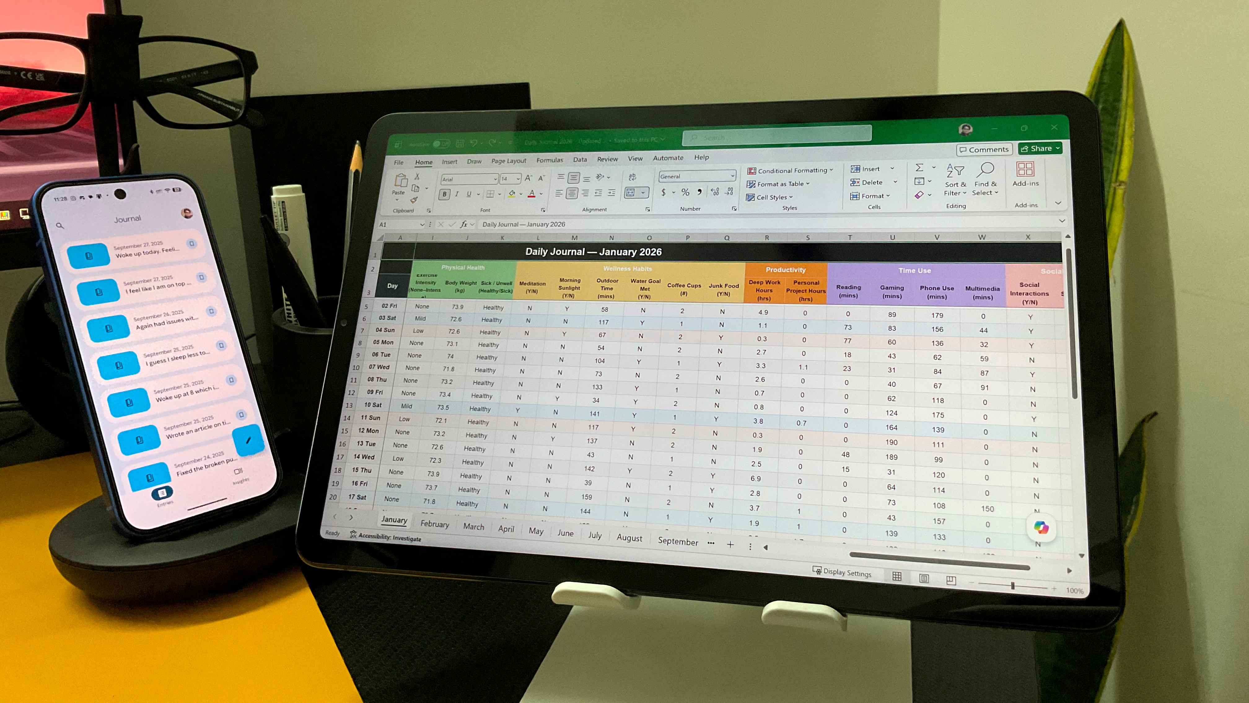 I tracked my life in Excel for 3 months—I’m never using a journaling app again