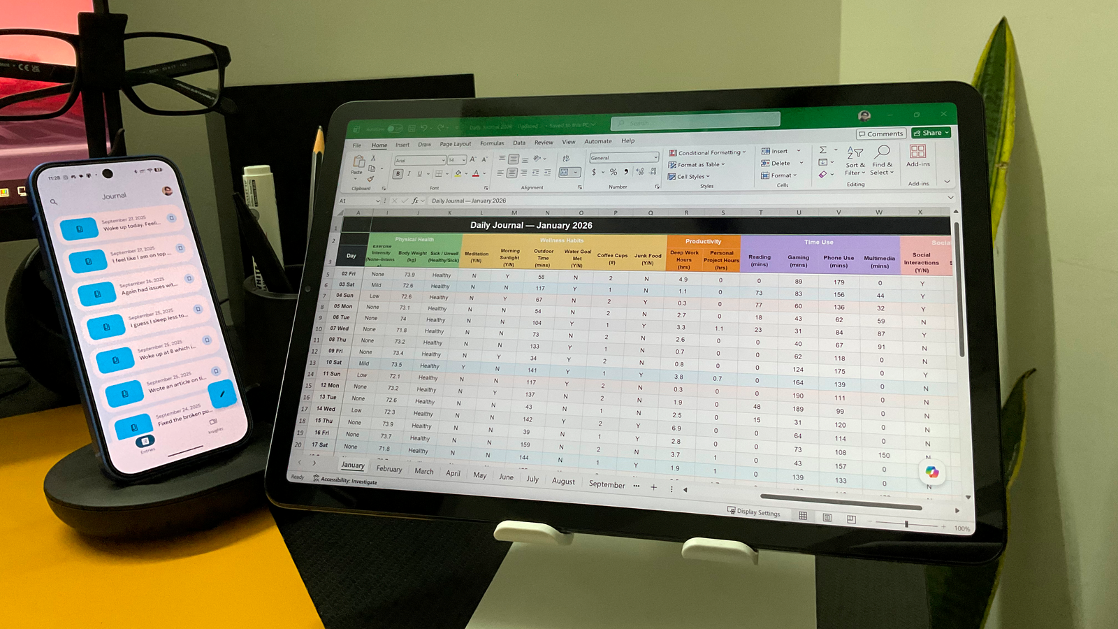 I tracked my life in Excel for 3 months—I’m never using a journaling app again