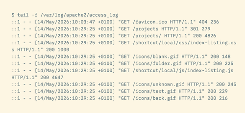 Using tail -f with grep to filter live log output