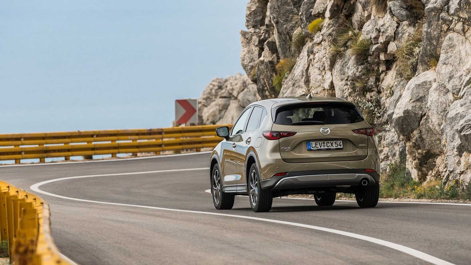 Rear 3/4 shot of a 2023 Mazda CX-5