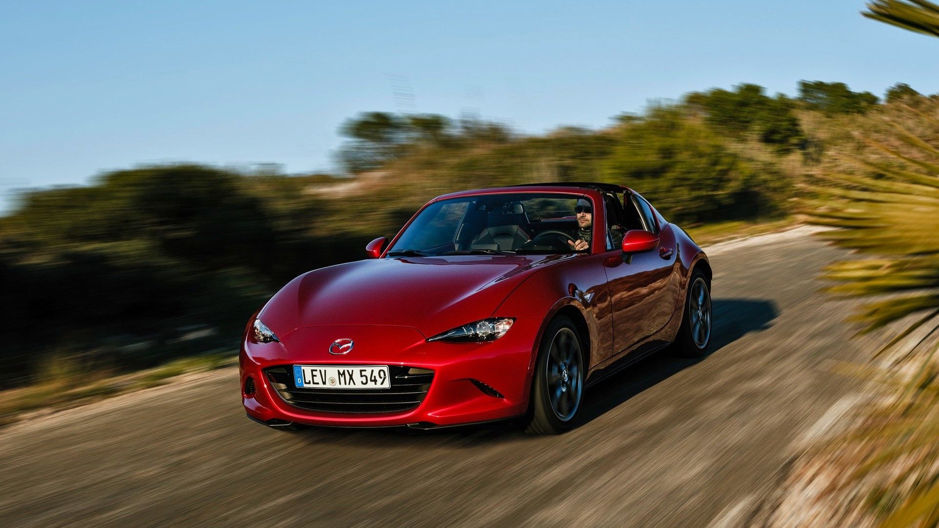Front 3/4 shot of a 2017 Mazda MX-5 RF