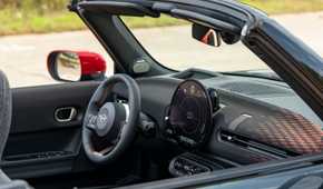 Shot of the dashboard in a 2025 Mini Cooper JCW Convertible