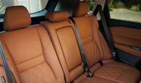 Shot of the rear seats inside the cabin of a 2024 Nissan Rogue.