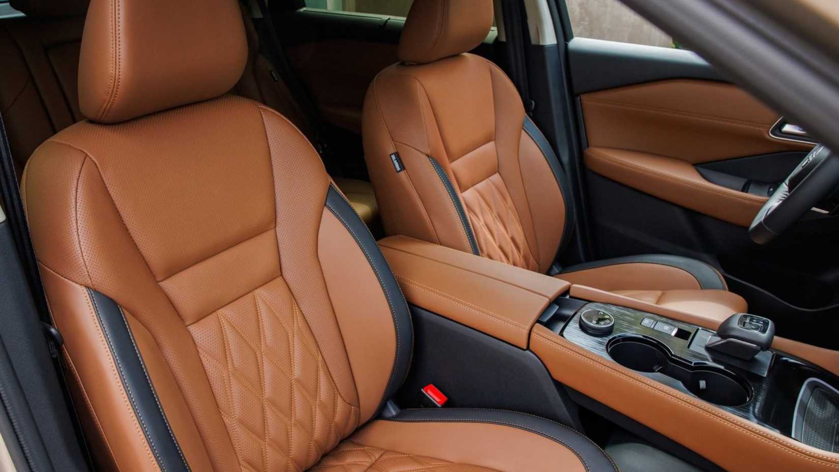 Close-up shot of the Zero Gravity seats inside the cabin of a 2024 Nissan Rogue.