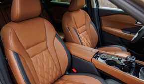 Close-up shot of the Zero Gravity seats inside the cabin of a 2024 Nissan Rogue.