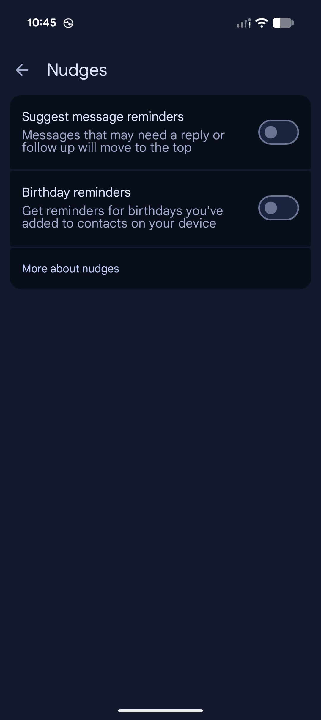 These are the Google Messages privacy settings I change on every ...