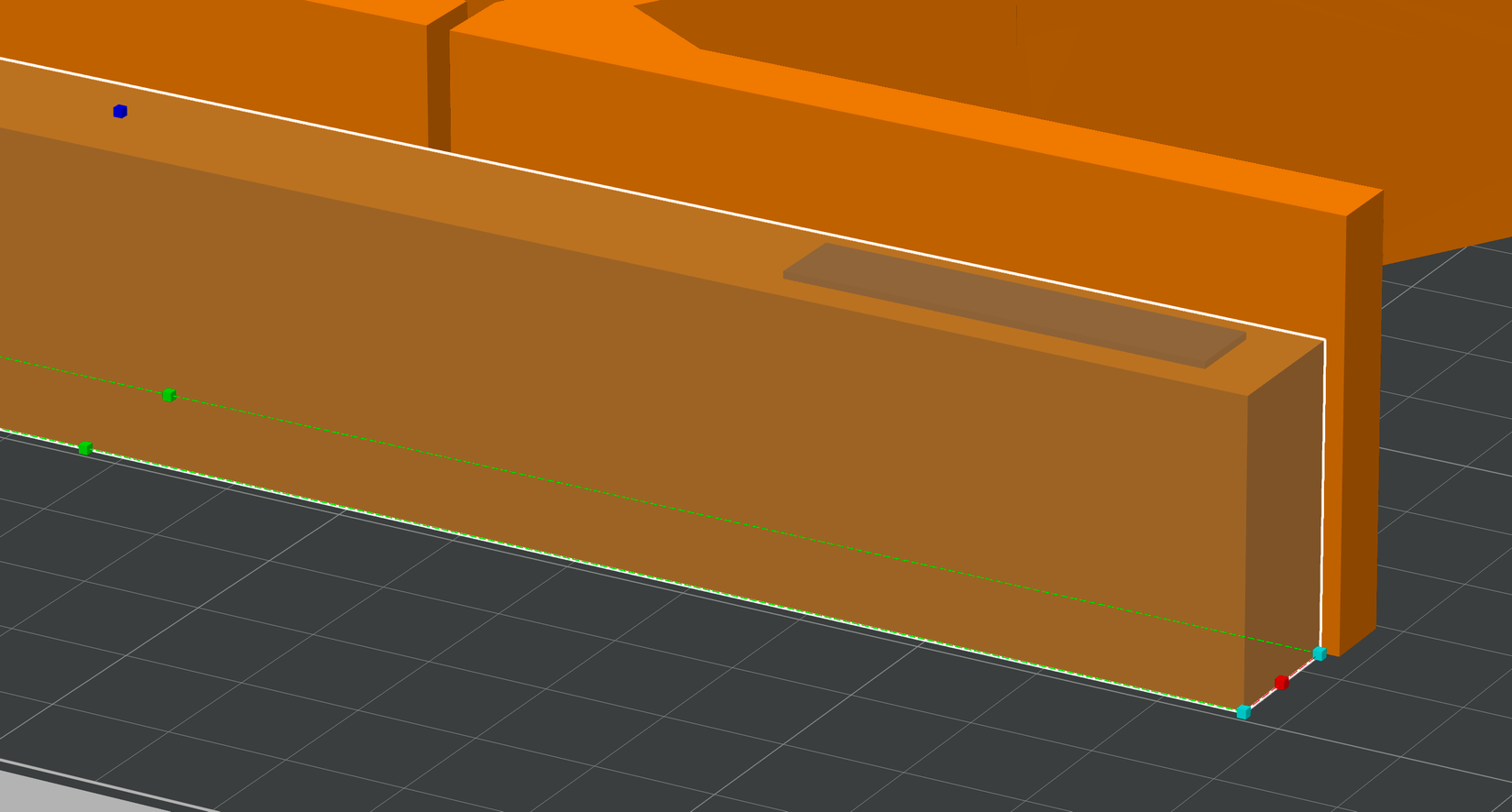 Scaling an object manually in Bambu Studio.